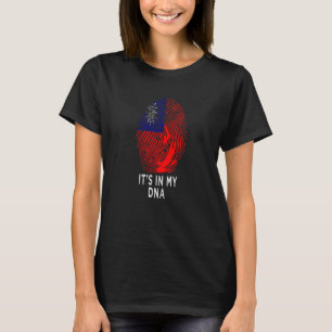 Camiseta Está no meu DNA Taiwan orgulhoso Sinalizador Taiwa