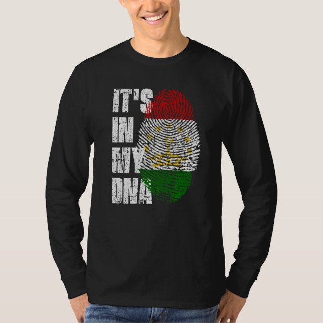 Camiseta Está no meu Dna Tajiquistão Flag Tajiquistão (Frente)