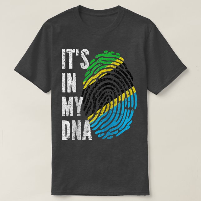 Camiseta ESTÁ NO MEU DNA Tanzânia Bandeira Tanzânia Base Ra (Frente do Design)