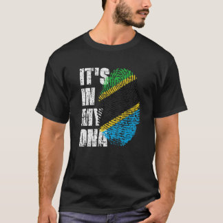 Camiseta Está no meu DNA Tanzânia Bandeira Tanzaniano