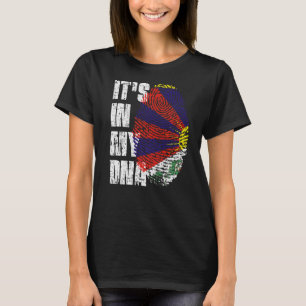 Camiseta Está no meu Dna Tibet Flag Tibetano