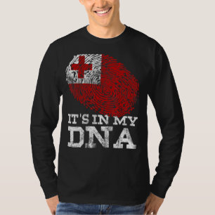 Camiseta Está no meu Dna Tonga Country Sinalizador Genes Vi