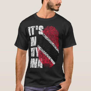 Camiseta Está no meu DNA Trinidad e Tobago Flag Boy Girl