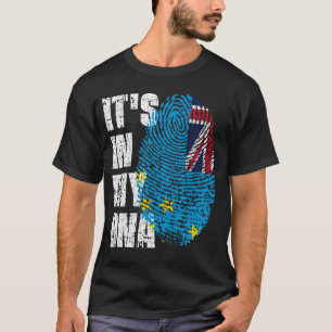 Camiseta Está no meu DNA Tuvalu Flag Boy Gift