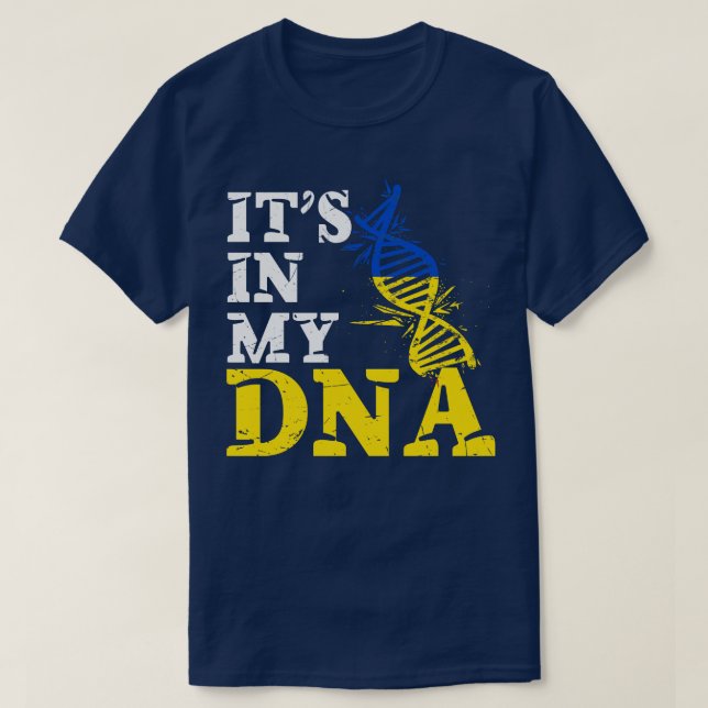 Camiseta Está no meu DNA Ucrânia (Frente do Design)