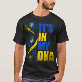 Camiseta Está no meu DNA Ucrânia Eu apoio a Ucrânia livre U