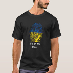 Camiseta Está no meu DNA Ucrânia Vyshyvanka Kozak Ucrâni
