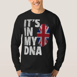 Camiseta Está no meu Dna Uk England Union Jack Flag