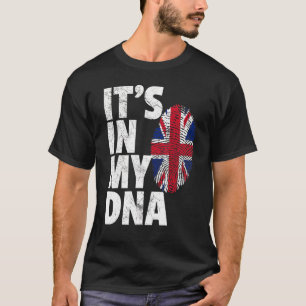 Camiseta Está no meu Dna Uk England Union Jack Flag
