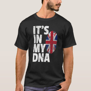 Camiseta Está no meu Dna Uk England Union Jack Flag
