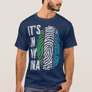 Camiseta ESTÁ NO MEU DNA Usbequistão Flag Usbeque