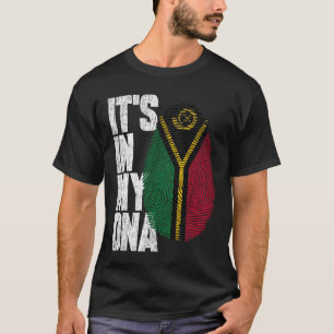 Camiseta Está no meu DNA Vanuatuan Orgulhoso Bandeira Vanua