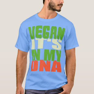 Camiseta Está no meu DNA Vegan Amante de os animais Vegetar