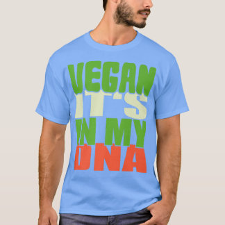 Camiseta Está no meu DNA Vegan Amante de os animais Vegetar