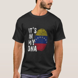 Camiseta Está no meu DNA Venezuela, bandeira venezuelana su