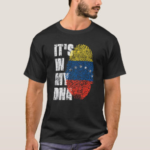 Camiseta Está no meu Dna Venezuela Sinalizador venezuelano