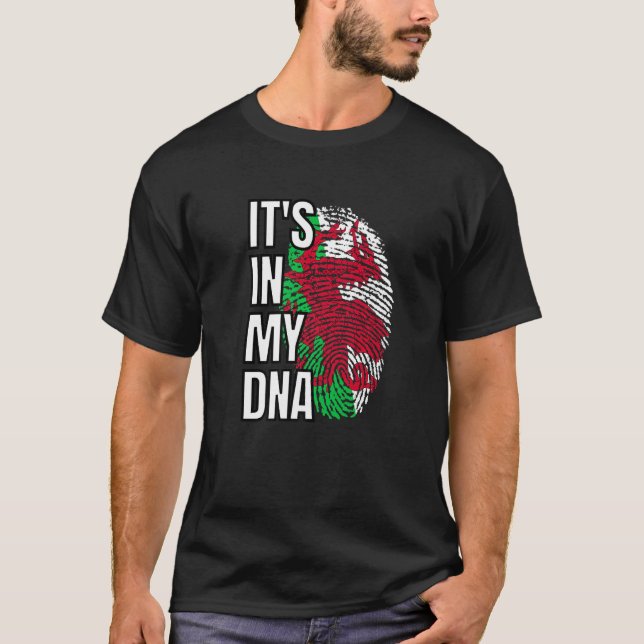 Camiseta Está No Meu Dna Welsh Flag Wales (Frente)