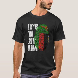 Camiseta Está no meu DNA Zâmbia Flag Zambian