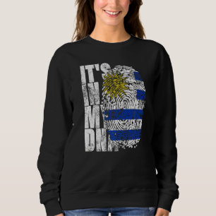 Camiseta Está no meu gráfico de DNA Uruguai para homens Mul