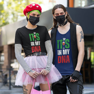 Camiseta Está no meu orgulho italiano de dna com pipoca de