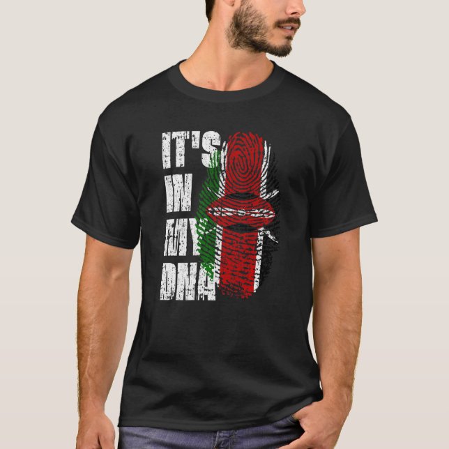 Camiseta Está no Quênia, Bandeira do Dna Kenya (Frente)