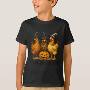 Camiseta Esta Noite Voamos Engraçados Desenho De Halloween
