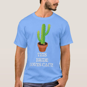 Camiseta Esta Noiva Ama Cactos Incrível Cactos Cacto Engraç