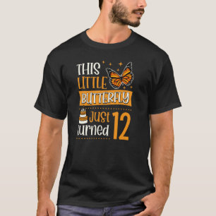 Camiseta Esta pequena borboleta acabou de fazer 12 anos Bor