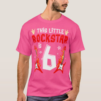 Camiseta Esta Pequena Estrela do Rock Completa 6 Anos de Id