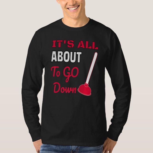 Camiseta Está prestes a descer a Piada Engraçada Plumar (Frente)
