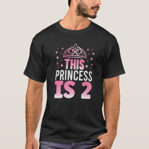Camiseta Esta princesa é o aniversário do segundo aniversár