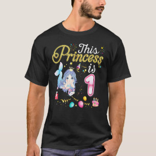 Camiseta Esta Princesa Tem 1 Ano De Sereia primeiro anivers