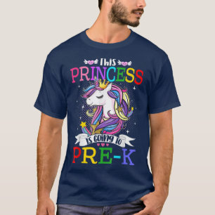 Camiseta Esta Princesa Vai Pré-K Unicorn Magical Cr