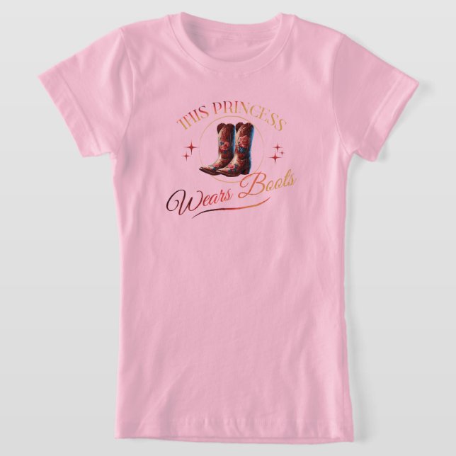 Camiseta Esta Princesa Veste Boots Cowgirl (Postura )