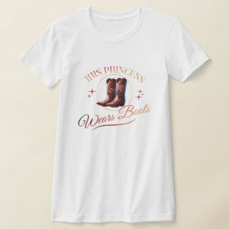 Camiseta Esta Princesa Veste Boots Cowgirl