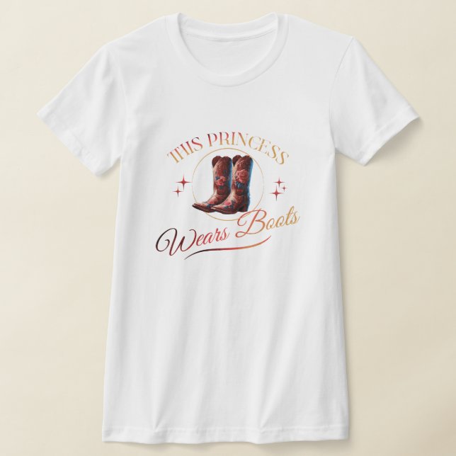 Camiseta Esta Princesa Veste Boots Cowgirl (Postura )