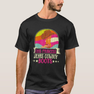 Camiseta Esta Princesa Veste Botas Cowboy Rodeio