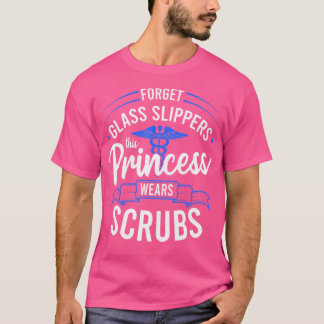 Camiseta Esta Princesa Veste Esfregões Para Enfermeiros E M