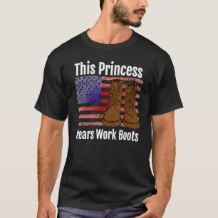 Camiseta Esta Princesa Veste Inicializações de Trabalho