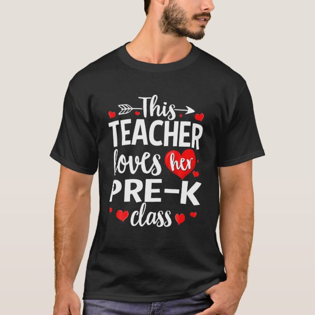 Camiseta Esta Professora Adora Seus Professores Pré-K (Frente)