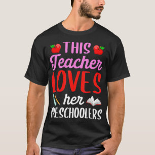 Camiseta Esta Professora Ama A Professora Da Escola De Pré-