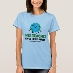 Camiseta Esta Professora Ama O Dia Da Terra Da Escola Plane