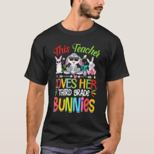 Camiseta Esta Professora Ama Seus Bunnies De Terceiro Grau 