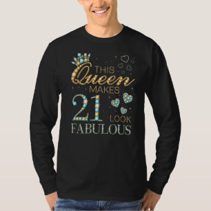 Camiseta Esta Rainha Faz 21 Parecidos aniversário de 21 ano