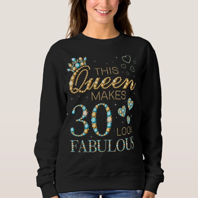 Camiseta Esta Rainha Faz 30 Parecidos aniversário de 30 ano (Frente)