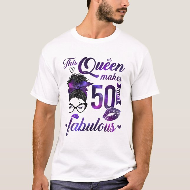 Camiseta Esta Rainha Faz 50 Pareceres Fabulosos 50º Anivers (Frente)