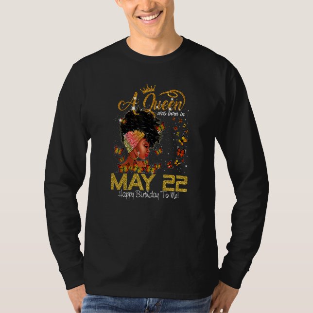 Camiseta Esta Rainha Foi Nascer Em 22 De Julho Feliz Aniver (Frente)