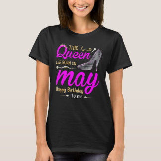 Camiseta Esta Rainha Foi Nascer Em Abril Feliz Aniversário