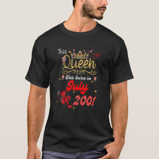 Camiseta Esta Rainha Foi Nascer Em Julho De 2001