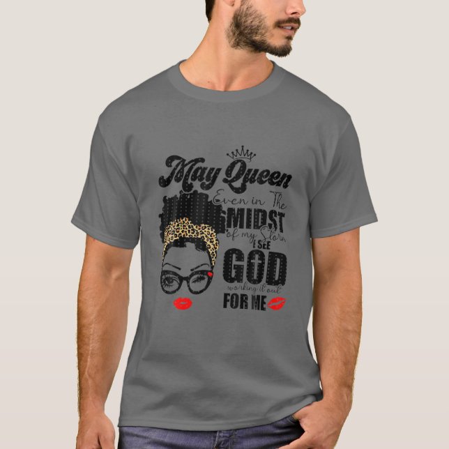 Camiseta Esta Rainha Foi Nascer Em Maio Feliz Aniversário P (Frente)